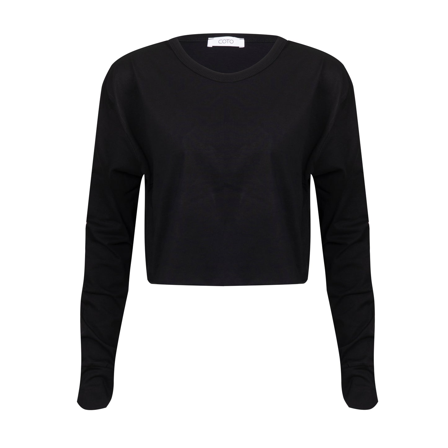 CROP TOP LONG SLEEVE 014 BLACK