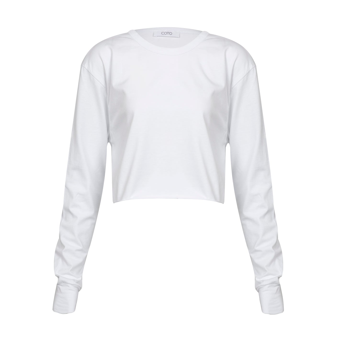 CROP TOP LONG SLEEVE 014 WHITE