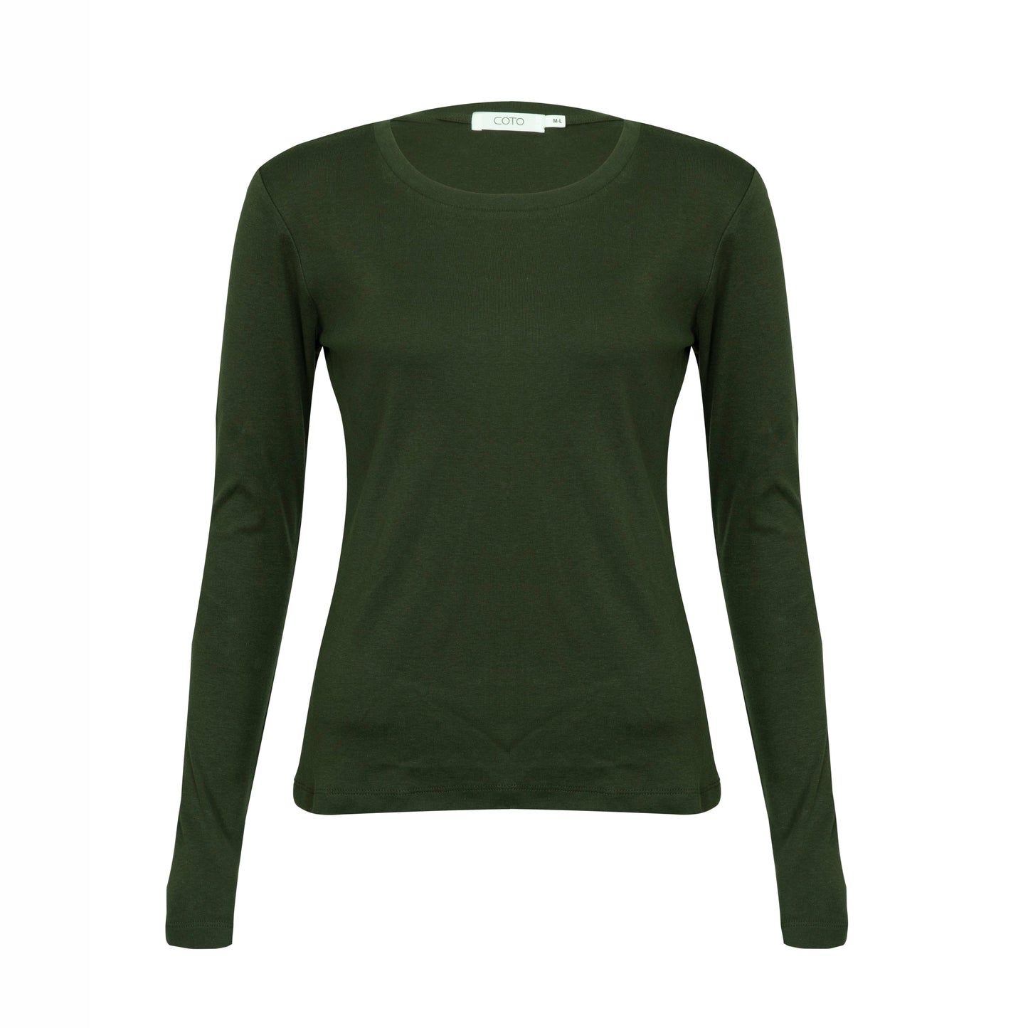 F-RIB LONG SLEEVE 015 FOREST GREEN